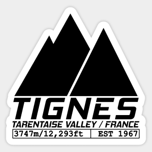 Tignes France Ski Resort Tarentaise Valley Skiing Sticker